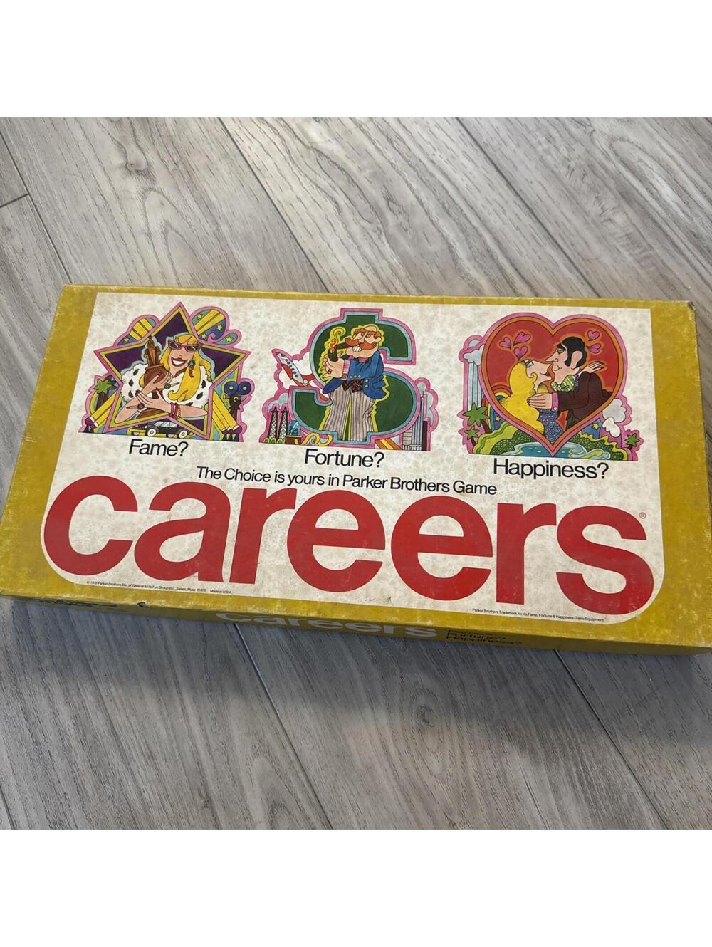 Vintage 1976 Careers life choices game by Parker Brothers COMPLETE
